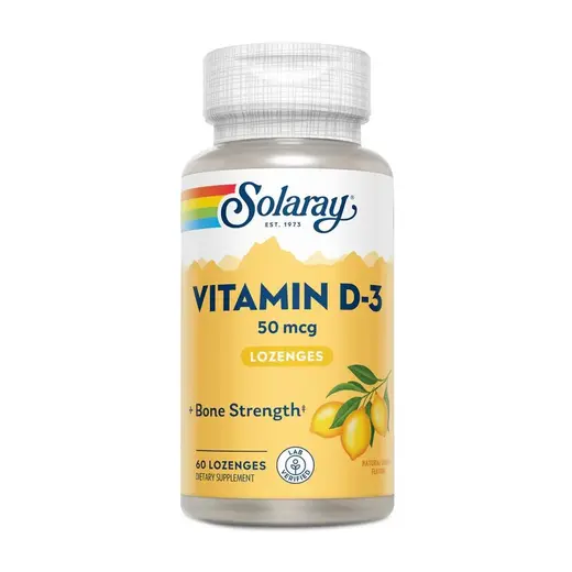 Solaray Vitamin D-3 Lemon Lozenges