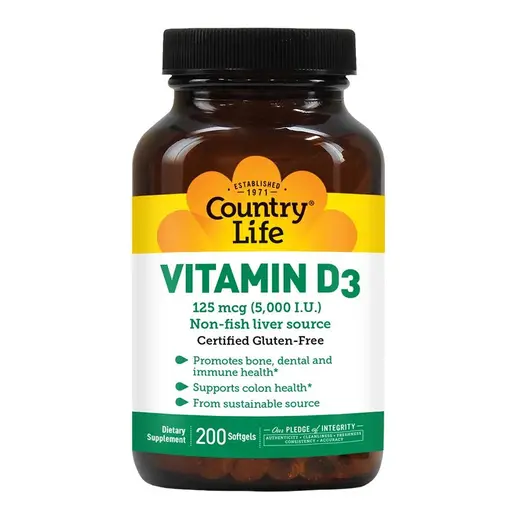 Country Life Vitamin D3 5,000 IU